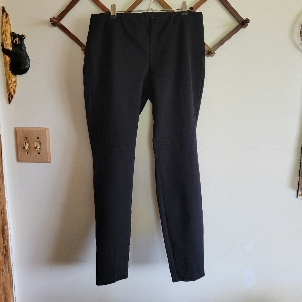 Eileen Fisher Pullon Pant Stretchy Thick Black M Medium